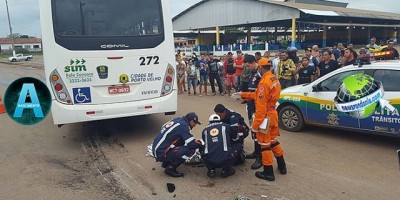 Ônibus passa em cima de motociclista que morre na hora 