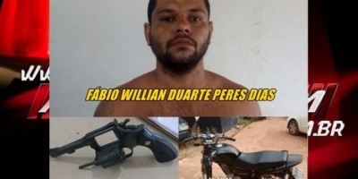 Rolim de Moura – Suspeito de cometer roubos na cidade é preso pela Polícia Militar com arma de fogo e munições