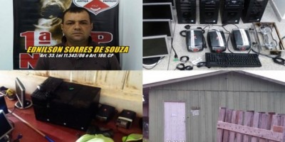 Nova Brasilândia – Polícia Civil estoura Boca de Fumo, prende suspeito de tráfico e recupera vários objetos furtados