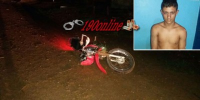 Alta Floresta -  Polícia Militar recupera motocicleta que havia sido furtada e em menos de 20 minutos captura agente