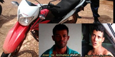 Rolim de Moura - Tio e Sobrinho são presos pela PM após furto de motocicleta no centro da cidade