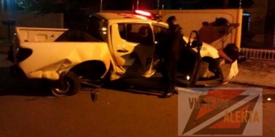 Vilhena -Viatura da polícia em perseguição a suspeitos se envolve em acidente