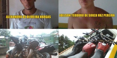 Parecis - 03 suspeitos são apreendidos pela PM com 03 motocicletas furtadas