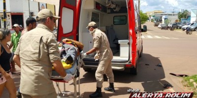Rolim de Moura -  Grave acidente de trânsito é registrado no Centro da cidade