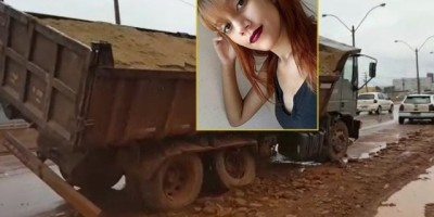 Caçamba mata adolescente de 15 anos e deixa outra em estado grave