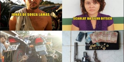 Jardinópolis - Foragido da Justiça é preso pela PM e PC de Rolim de Moura com duas motos furtadas, armas, munições e em cumprimento de dois Mandados de Prisão