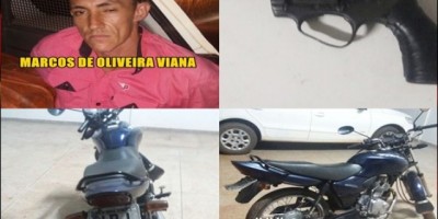 Rolim de Moura – Após denúncia anônima, suspeito é preso pela PM com arma de fogo e motocicleta furtada