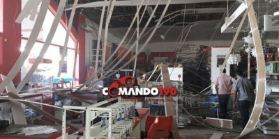 Bandidos explodem caixa eletrônico em Ouro Preto do Oeste e na fuga abandonam veículo roubado no MT