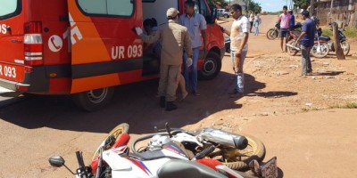 Rolim de Moura -  Acidente de trânsito envolvendo duas motos resulta em quatro vítimas no Bairro Jardim Tropical 