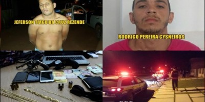 Rolim de Moura - Resposta Rápida! Após roubo e troca de tiros entre bandidos e polícia, PM prende dois suspeitos, apreende armas de fogo e recupera produtos roubados