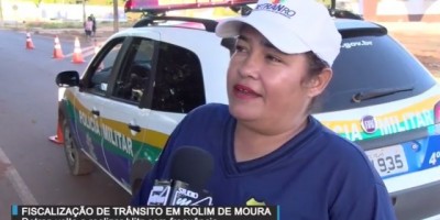 Reportagem -  DETRAN volta a realizar blitz com frequência, em Rolim de Moura - Vídeo 