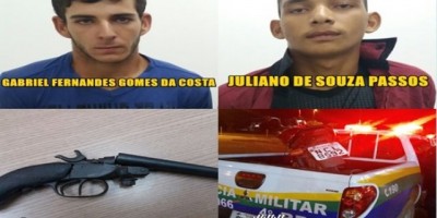 Rolim de Moura – Dupla é presa pela PM por porte ilegal de arma de fogo e direção perigosa