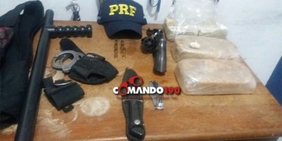 Falso Agente Penitenciário é preso transportando 3 Kg de Pasta Base, arma e colete balístico, em Pimenta Bueno
