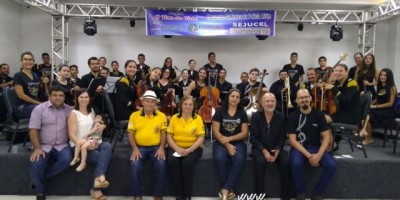 Orquestra sinfônica da Polícia Mirim se apresenta em Vilhena/RO