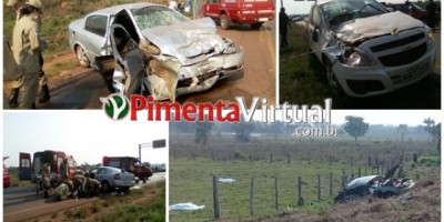 Grave acidente envolvendo três veículos deixa quatro vítimas fatais na RO-010 em Pimenta Bueno 