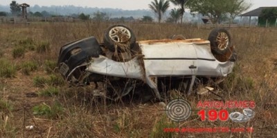 Capotamento de veículo resulta na morte de duas pessoas em Machadinho do Oeste
