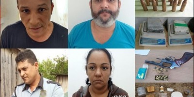 Rolim de Moura – Final da operação entre PM e PC resulta em 04 suspeitos presos, quase 5,5 kg de drogas apreendidas, arma de fogo e munições