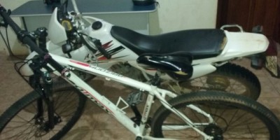 Pimenta Bueno – Polícia Militar recupera motocicleta e bicicleta e apreende entorpecentes