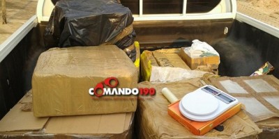 PM e PC apreendem mais de 190 quilos de maconha e prende dois suspeitos, em Ji-Paraná