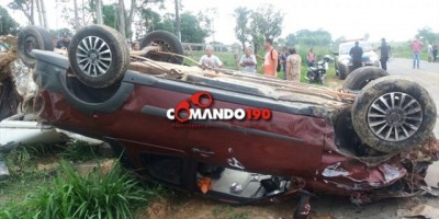 Acidente envolvendo dois veículos deixa 4 mortos e 3 gravemente feridos, em Ji-Paraná