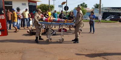 Rolim de Moura -  Acidente de trânsito no Centro resulta em uma vítima 