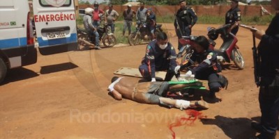 Assaltante é baleado por PM à paisana ao roubar moto de mulher, em Porto Velho 