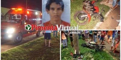 Jovem de 19 anos perde a vida em grave acidente em Pimenta Bueno