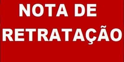 Nota de Retratação Pública e pedido de desculpas da Senhora Taciane ao Soldado PM Josuel Reis