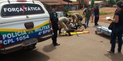 Rolim de Moura - Acidente de trânsito envolvendo carro e moto resulta em uma vítima 