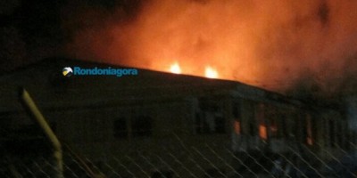 Porto Velho -  Incêndio destrói parte do centro de correição da PM