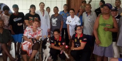Projeto cãoterapia do 4° bpm realiza atividade recreativa no lar de acolhida São Camilo