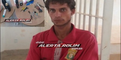 Rolim de Moura – Após arrombar e furtar estabelecimento comercial, suspeito acaba preso pela PM