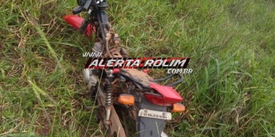 Rolim de Moura – Carcaça de motocicleta roubada é encontrada pela PM