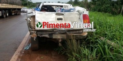 Quatro pessoas da mesma família ficam feridas após acidente na BR-364