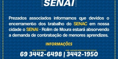 Utilidade Pública – Informativo SENAI