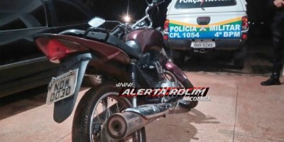 Rolim de Moura – Motocicleta adulterada é apreendida pela equipe da Força Tática da PM