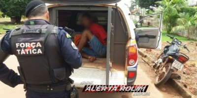 Rolim de Moura – Motocicleta roubada é recuperada pela equipe de Força Tática da PM; um suspeito foi preso