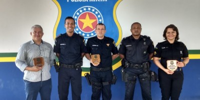 Polícia militar de Pimenta Bueno realiza homenagem aos policiais destaques do ano 2017