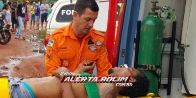 Rolim de Moura  -  Indivíduo sofre tentativa de homicídio e tem faca cravada no nariz - Vídeo