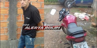 Cacoal – Velho conhecido da polícia de Rolim de Moura é preso pela PM em Cacoal em flagrante após furto de motocicleta