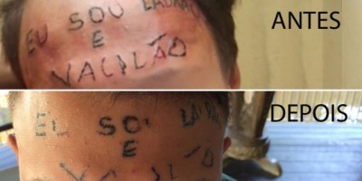 Tatuado com ladrão e vacilão na testa é preso por furtar desodorantes em São Paulo