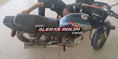 Nova Brasilândia - Motocicleta Furtada em São Miguel do Guaporé é recuperada pela PM em Nova Brasilândia