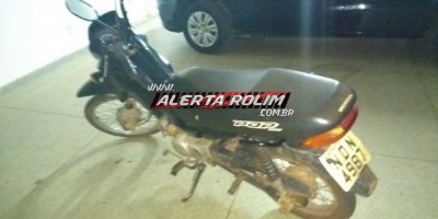 Migrantinópolis – Moto furtada em Rolim de Moura é recuperada pela PM na Zona Rural de Migrantinópolis