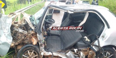 Condutor de automóvel, com placas de Rolim de Moura, morre ao bater em carreta na BR-435, próximo a Cerejeiras