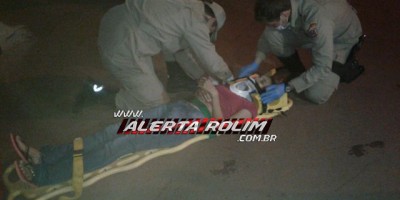 Rolim de Moura – Acidente entre moto e carro na Avenida Porto Velho resulta em motociclista e passageira feridos