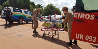 Rolim de Moura - Colisão entre duas motos no cruzamento das Avenidas Maringá e Norte Sul resulta em feridos 