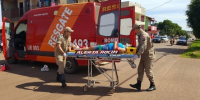 Rolim de Moura -  Motociclista inabilitado bate em Biz ocupada por duas irmãs, se evade do local, mas logo em seguida é localizado pela Polícia Militar 