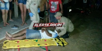 Rolim de Moura -  Carro e moto colidem na Rua Ana Neri e uma pessoa fica ferida 