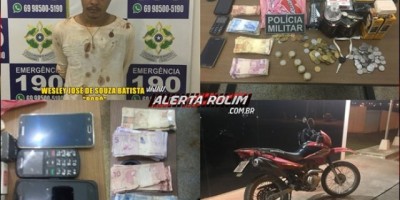 Espigão do Oeste – Após roubo em Bar na Zona Rural, bandido é preso pela PM; moto, entre outros produtos roubados foram recuperados