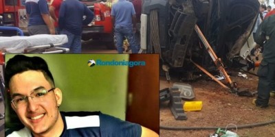 Porto Velho -  Morre o jovem que dirigia caminhonete que capotou em frente a Unir